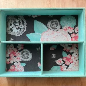 Turquoise Floral Organizer